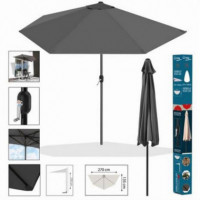 Sombrilla Medialuna Urban Living 270x135 cm Antracita