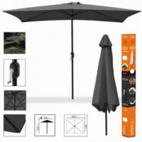 Sombrilla de Jardín Urban Living 3x2 Metros Antracita