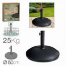 Soporte para Sombrilla Urban Living de Cemento Negro 25 kg