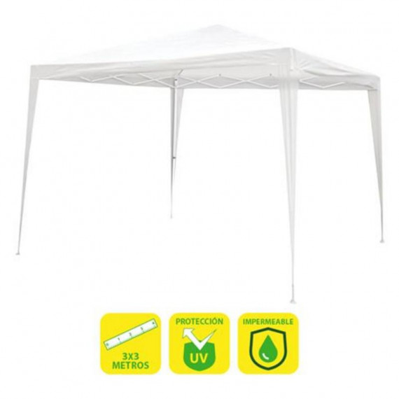 Carpa de Jardín Sungarden de Acero y Rafia 3x3 Metros Blanca