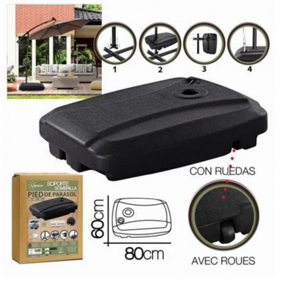 Soporte Para Sombrilla Urban Living de 60 Litros con Ruedas