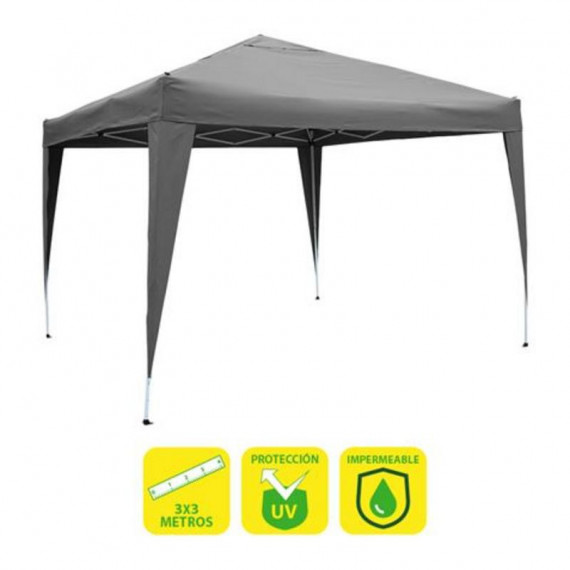 Carpa Plegable de Acero Sungarden 3x3 Metros Gris