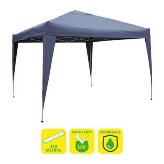 Carpa Plegable de Acero Sungarden 3x3 Metros Azul Oscuro