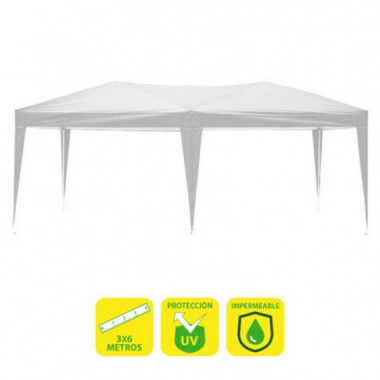 Carpa Plegable de Acero Sungarden 3x6 Metros Blanca