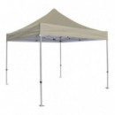 Carpa Plegable de Aluminio Sungarden 3x3 Metros 300grs Beige para Jardín y Eventos