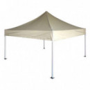 Carpa Plegable de Aluminio Sungarden 3x3 Metros 300grs Beige para Jardín y Eventos