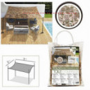 Toldo Rectangular Urban Living Efecto Camuflaje Protección UV 2x3m