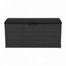 Baúl de Almacenamiento de Resina Sungarden 290 Litros Gris Oscuro 112x49x54cm