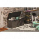 Baúl Exterior Artplast de 350 Litros con Cerradura Gris Oscuro