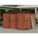 Caseta de Metal Sungarden con Puertas Correderas 300x304.5x214.5cm (9.14m²) Efecto Madera