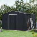 Caseta de Metal Sungarden con Puertas Correderas 300x304.5x214.5 cm Antracita