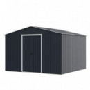 Caseta de Metal Sungarden con Puertas Correderas 300x304.5x214.5 cm Antracita