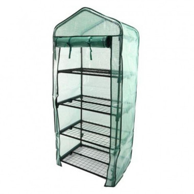 Invernadero de Jard&iacute;n Mader con 4 Estantes y Cubierta Resistente (69x49x158cm)