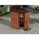 Caseta de Metal Sungarden con Puertas Correderas 91x151x182cm (1.37m2) Efecto Madera SG