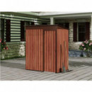 Caseta de Metal Sungarden con Puertas Correderas 91x151x182cm (1.37m2) Efecto Madera SG