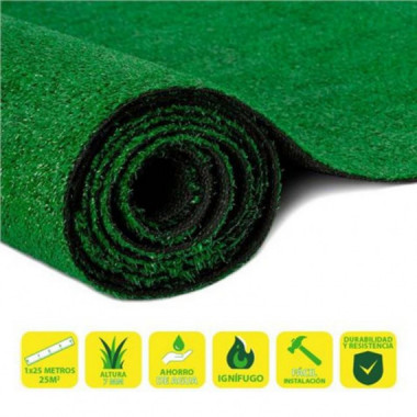 C&eacute;sped Artificial Sungarden EcoVerde 7mm (1x25 metros)