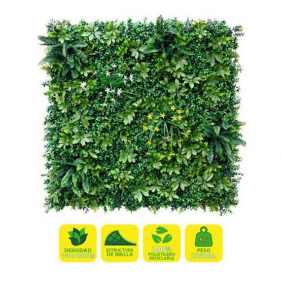 Jardín Vertical Artificial Sungarden Serie Florenza 100x100 cm