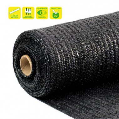 Malla de Sombreo Sungarden Negra 1.5x10 Metros | Protecci&oacute;n UV 90-95%