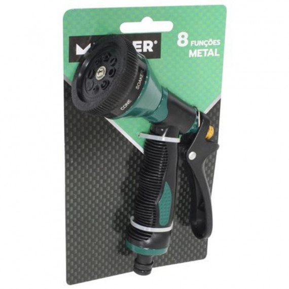 Pistola de Riego Metálica Mader con 8 Funciones