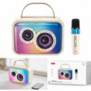 Altavoz Karaoke XO F54 RGB 20W con Micrófono Inalámbrico