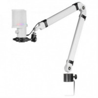 Micrófono MARS GAMING Mmic-xt Blanco | Brazo Regulable Rgb