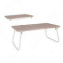 Mesa Auxiliar Plegable de Madera Confortime 52x30x25 cm