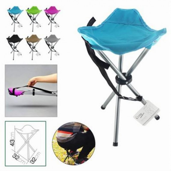 Taburete Plegable Oxford 32x32x43 cm - Colores Surtidos