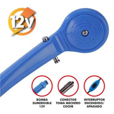 Ducha Port&aacute;til Muvip 12V para Camping, Coche y Exteriores