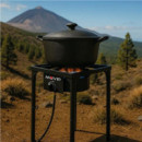 Fogón de Gas Muvip de Alta Potencia, 1 Fuego, 40x40cm, Ajustable 3 Alturas