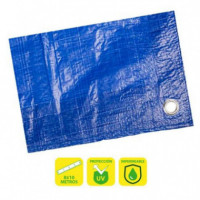 Toldo o Lona Azul con Ojales de Metal 8x10 Metros Sungarden