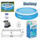Piscina Hinchable Bestway Fast Set con Bomba y Filtro 366x76 cm