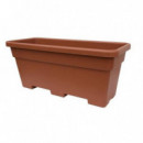 Jardinera Maxi Rectangular Artplast 100cm Terracota con Reserva de Agua