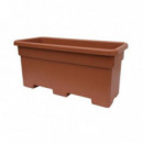 Jardinera Artplast Maxi Rectangular de 60 cm, Color Terracota