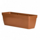 Maceta Rectangular Artplast 50cm Terracota con Depósito de Agua
