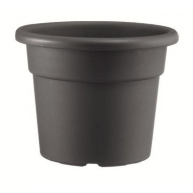 Maceta Redonda Artplast con Reserva de Agua, Di&aacute;metro 45cm, Antracita