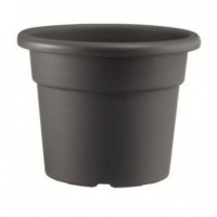 Maceta Redonda Artplast con Reserva de Agua, Diámetro 45cm, Antracita