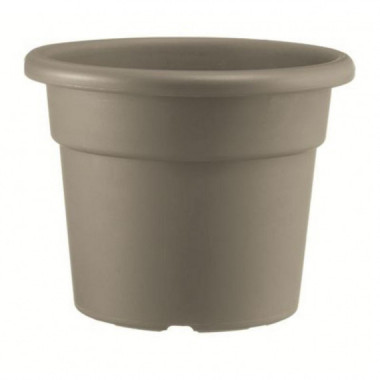 Maceta Redonda Artplast de Pl&aacute;stico, Taupe - Di&aacute;metro 50 cm