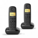 Teléfono Inalámbrico Dect GIGASET A170 Dúo (base + Supletorio) Negro