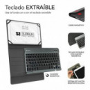 Funda con Teclado BLUETOOTH Extraíble SUBBLIM para Tablets 10.1-10.8