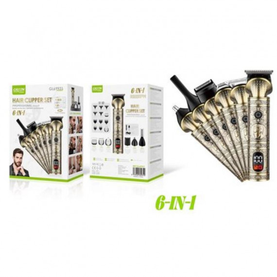 Cortapelos 6 en 1 Gen-X GL69931 Recargable para Barba, Pelo y Nariz