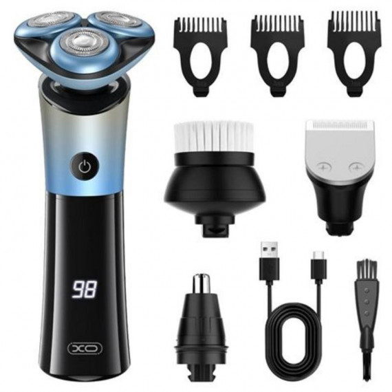 Kit Cortapelos y Afeitado de Batería XO CF32 con 10 Accesorios IPX6