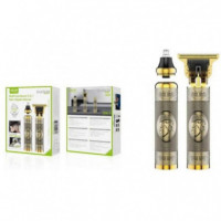 Kit Cortapelos y Naricero Recargable GREEN LYCA GL69634 de Metal