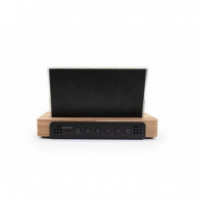 Estación Meteorológica THOMSON WS04 y Reloj Despertador (madera/blanco)