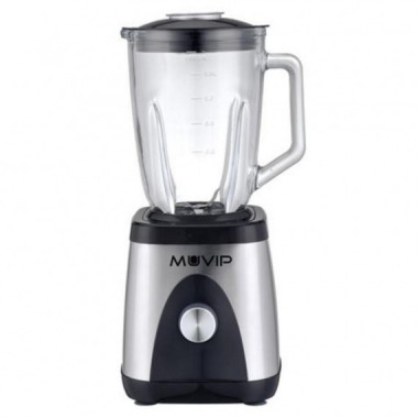 Batidora Muvip Inoxidable 1300W con Vaso de Cristal de 1.5 Litros