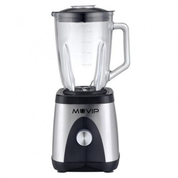 Batidora Muvip Inoxidable 1300W con Vaso de Cristal de 1.5 Litros