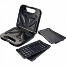 Sandwichera 3 en 1 Grunkel GR-S31N con Placas Intercambiables 850W