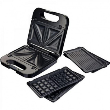 Sandwichera 3 en 1 Grunkel GR-S31N con Placas Intercambiables 850W
