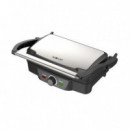 Sandwichera Grill Inoxidable Muvip 1600W con Apertura 180º