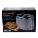 Tostadora de Pan Muvip Design 850W con 2 Ranuras y 7 Niveles