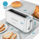 Tostadora de Ranura Extra Ancha Grunkel 40EASYTOAST 980W con 7 Niveles